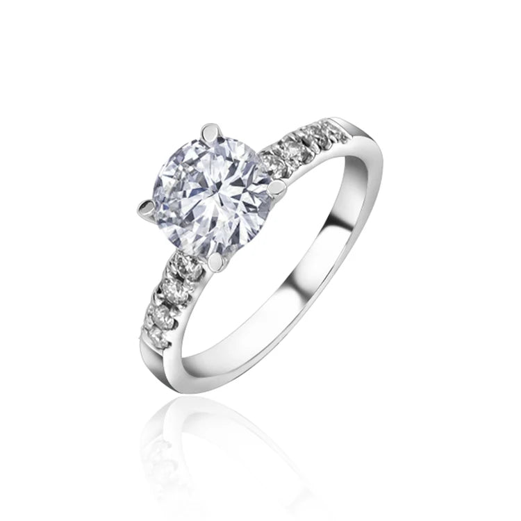 Custom Fashion Ring Moissanite Ring 925 Sterling Silver Lady Wedding Ring MegaBDM