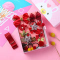 Trending 18 PCS Box Children Baby Kids Pompom Ribbon Bow Elastic Ties Band Cute Girl Hair Clip Set Christmas Hair Accessories