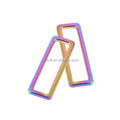 Ivoduff Zinc Alloy Handbag 50mm Rainbow Flat Rectangle Ring Buckle