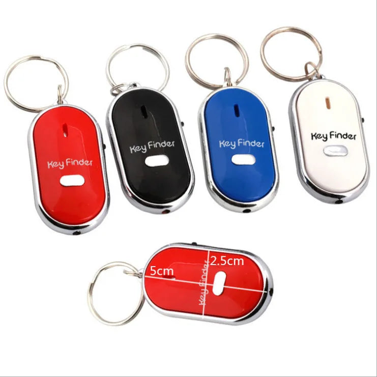 LED Key Finder Locator Find Lost Keys Chain Keychain Whistle Sound Control