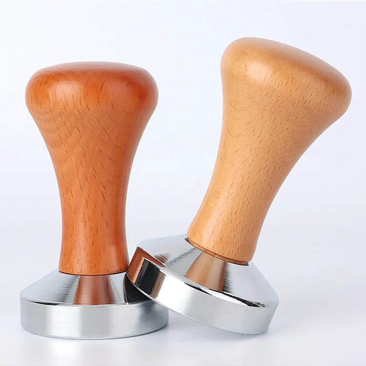 Coffee Machine Espresso Coffee Distributor 58mm Stainless Steel Wooden Handle Coffee Tamper