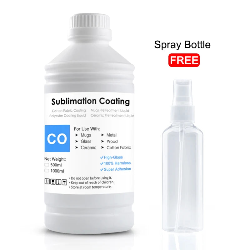 Ocinkjet Hot Sale Elephant White Sublimation Coating Liquid 1000ML for Cotton Fabric and Ceramic Mug for Clothes