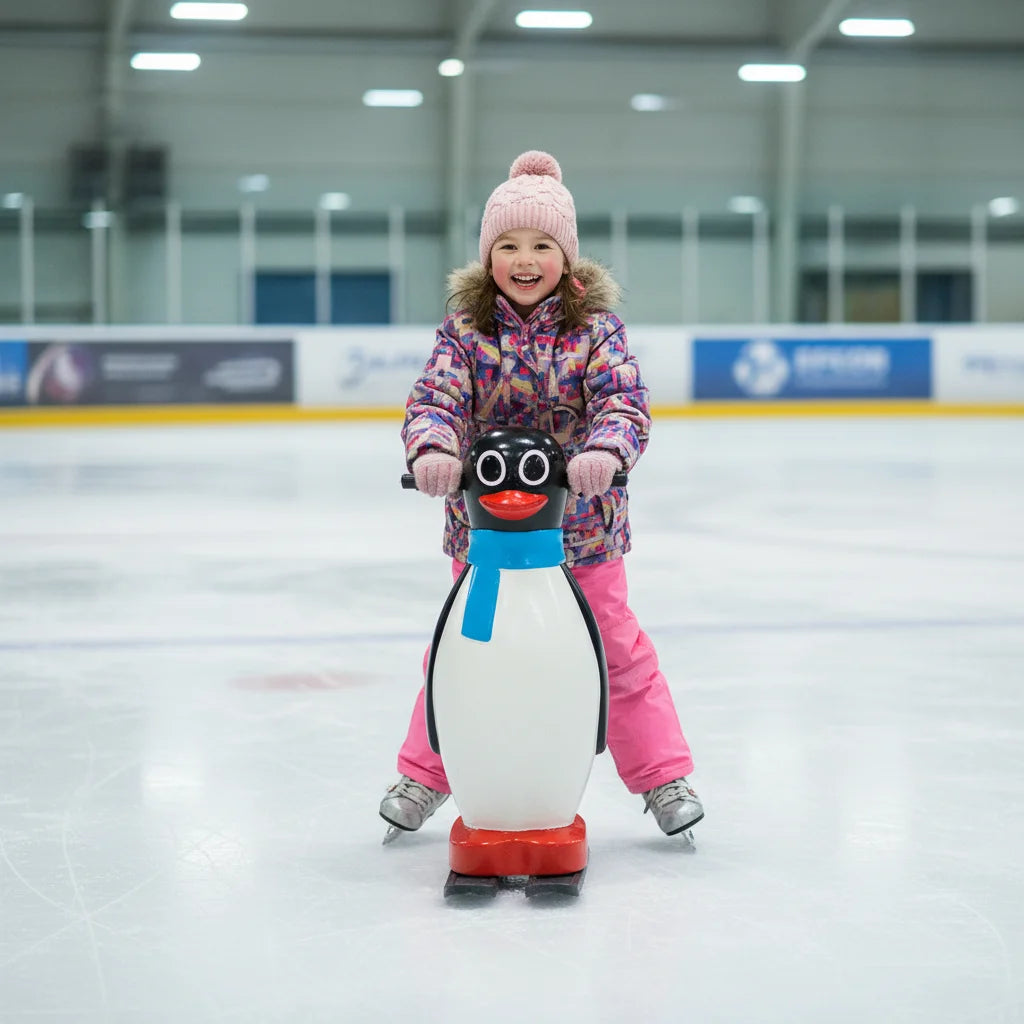 QIQU All-Weather Rink Gear -30Â°C Blow Molded Trainer Arctic Penguin Ice Skate Pusher
