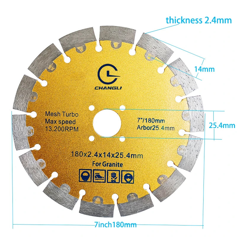 12 Inch Continuous Rim Super Thin Turbo Teeth Diamond Industrial Turbo Saw Blade Cutting Disc for Stone Marble Granite Tiles