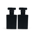 NH 50ml Square Flat Glass Transparent Black Spray Perfume Bottle