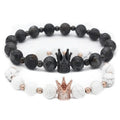 Unlimited Fashion Women's Matte White Pearl and Diamond-Set Pine Stone Bracelet for Gifts and Weddings Lover's Bangles