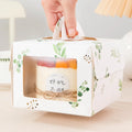 Luxury Custom Eco-friendly Mini Wedding Cup Moon Cake Chewing Gum Gift Packaging Box White Window Wholesale Embossed Sushi Matt