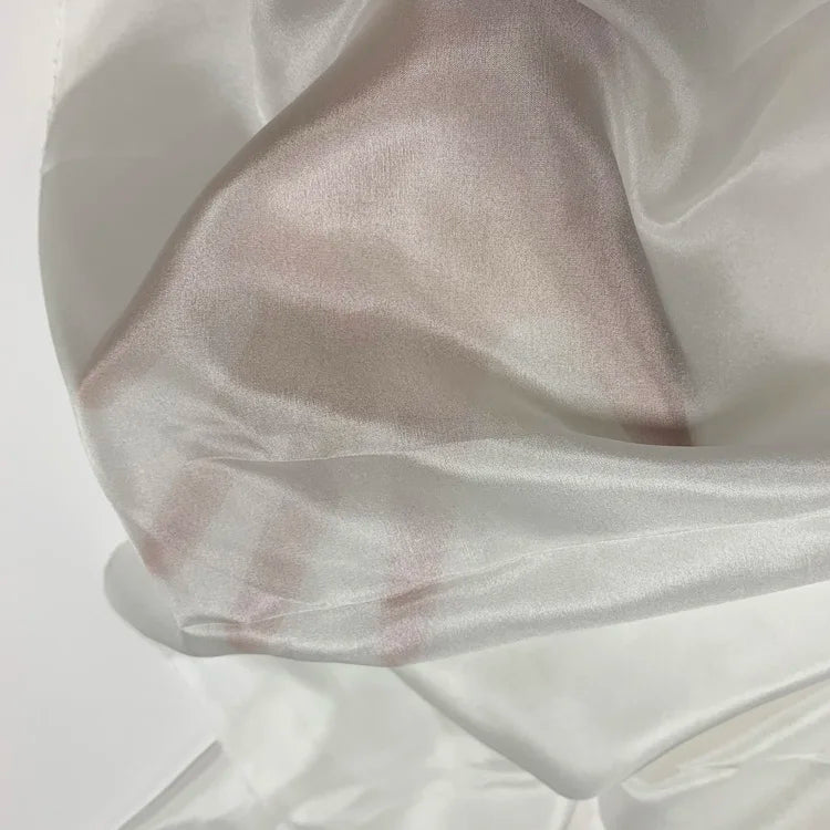 Wholesale White 8mm Pure 100% Natural White Silk Habotai Fabric for Hand Dyeing 140cm Width