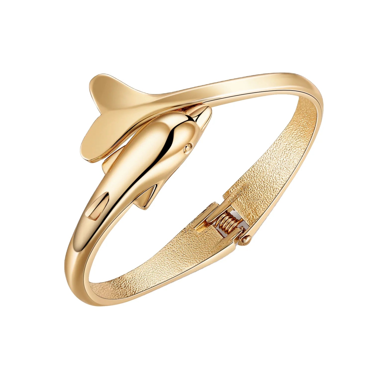 Hot Sale New Design Dolphin Gold Fashion Cuff Bangles Bracelets for Women Jewelry Gift