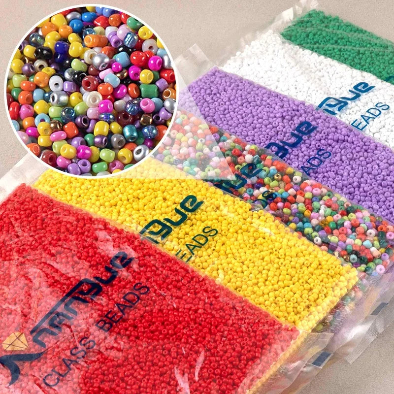 Jewelry Accessories Wholesale Glass Seed Beads 2mm3mm4mm Solid Color Series 450g Pack Seed Beads for Diy Jewelry