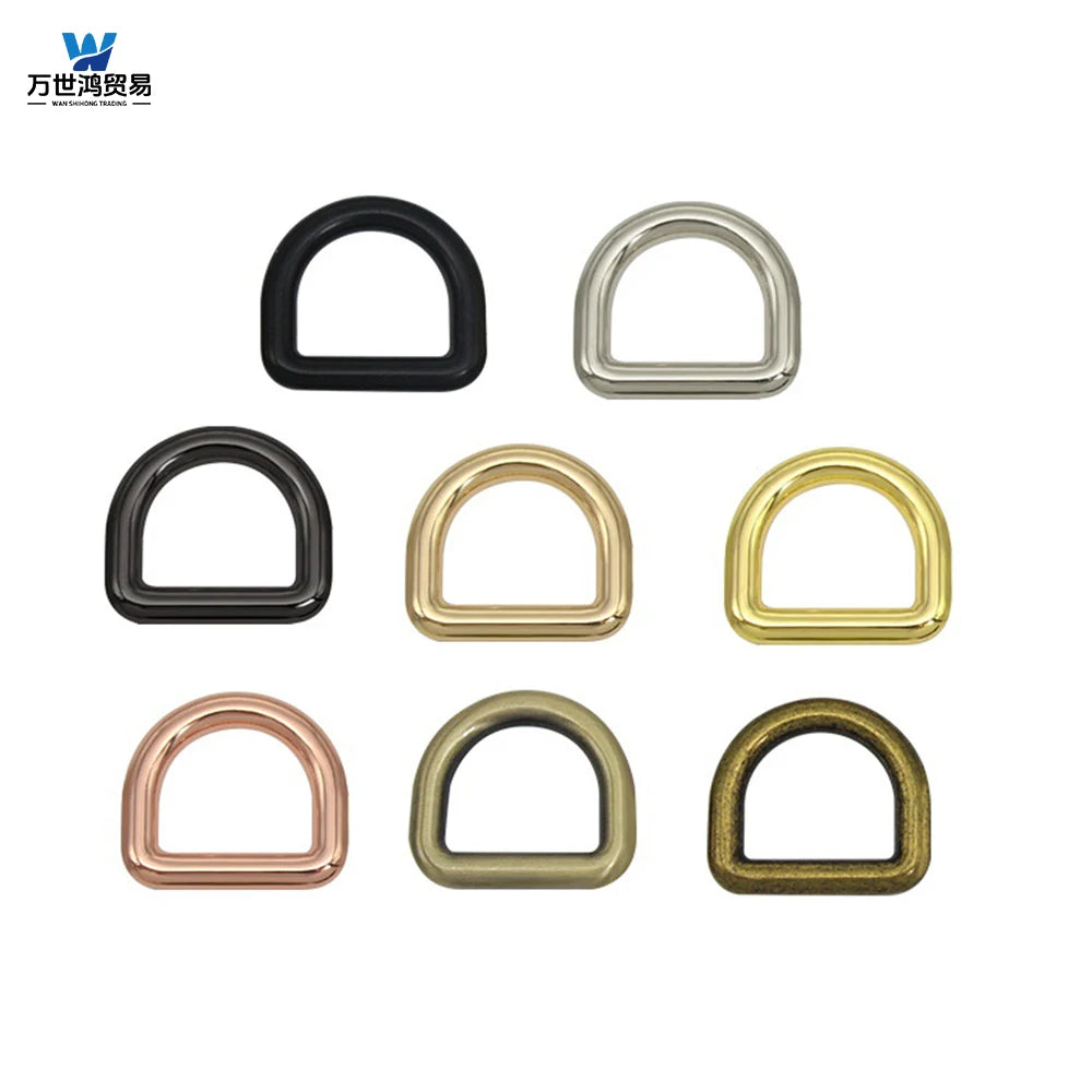 Customizable 20MM Internal Width D-Shaped Buckle Metal D Ring New Bag Parts & Accessories for Luggage Suitcases Handbags