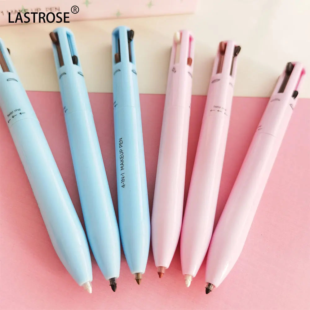 Wholesale 4-in-1 Full Color Lip Liner and Lip Gloss Set Double Head Lip Liner Lipstick Pen Private Label Box