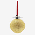 EAGLE GIFTS 80mm Personalized Gold Glitter Xmas Decor Bauble Ornaments Christmas Ball Round Shaped Photo Bauble