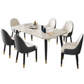 Dining Table Manufacturing Design Set 6 Seater with Chairs Luxury Rectangle Marble Table for Restaurant