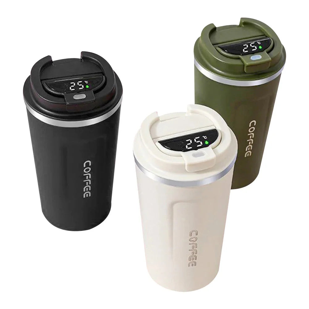 Modern Design Stainless Steel Thermos Cup New Function LED Digital Smart Mug Coffee Temperature Display Portable Metal Mug