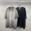 Men's Oversized Acid Wash T-Shirt 275 Distressed Edged Washed Heavy Cotton Short Sleeve Drop Shoulder Letter Pattern Design