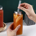 500ML square Milk Tea Bottle Juice Cold Brew Tea Disposable Plastic PET Bottle