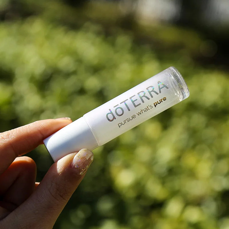Luxury Gradient White Roll Frosted Clear Glass Essential Oil Perfume Sprayer Roller Bottle 5ml/10ml Customizable Color Silk
