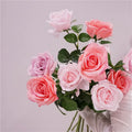 H-645 Bestselling Big High Quality Single Moisturizing Hand-feel Rose Artificial 65cm Long Red Rose Flower for Wedding