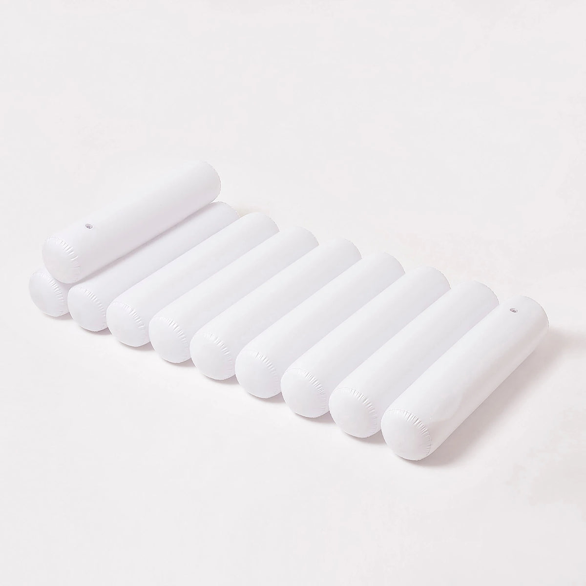 Factory Price Portable PVC Pool Toys Water Inflatable Floating Mat Backrest White Transparent Tubular Folding 104in X 88in