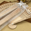 Wholesale Wedding Souvenir Hand Held Fan Custom Wooden Hand Fan With Bride and Groom's Name and Date Wedding Favors