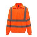 Hi Vis Safety Fleece Zip Hoodie Sweatshirt ANSI Reflective With Black Bottom for Men  Hi-Vis Lime Zipper Sweatshirt