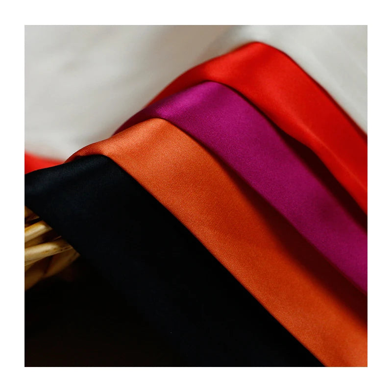Ready to Ship Soft Smooth Satin Charmeuse 25 MM 100% Pure Silk Fabric for Garment Bedding