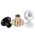 Round Plate Base T Nut with Three Brad Hole Black White Yellow Zinc Plated Tee Nut Furniture Iron Plate Nut