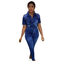 Morden Style Africa Plus Size Women's Jeans Jumpsuit Jens Pant Women Belt Pantalones De Mujer Jeans