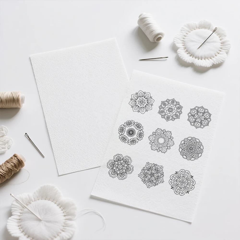 Water-Soluble Printable Embroidery Stabilizer Paper for Sewing Quilting Cross Stitch Craft Projects