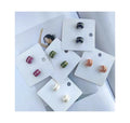 INS New Style Mini C-Shaped Stud Earrings Minimalist Design Candy Color Geometric Acrylic Earrings for Women Jewelry Gift