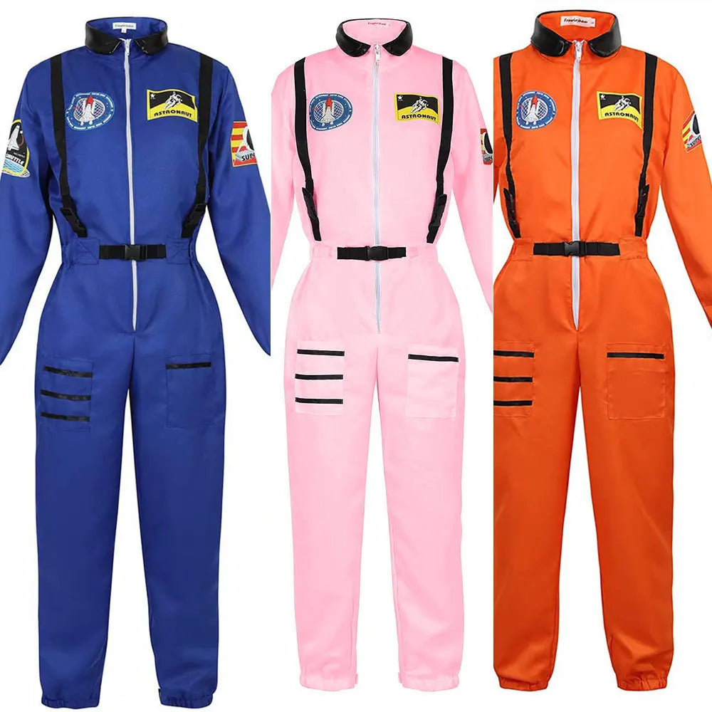 Adult Kids Astronaut Costume Space Suit Dress up Costume