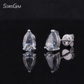 Pear Shape Grey Moissanite Stud Earrings in Silver White Gold Fashion Jewelry Earrings