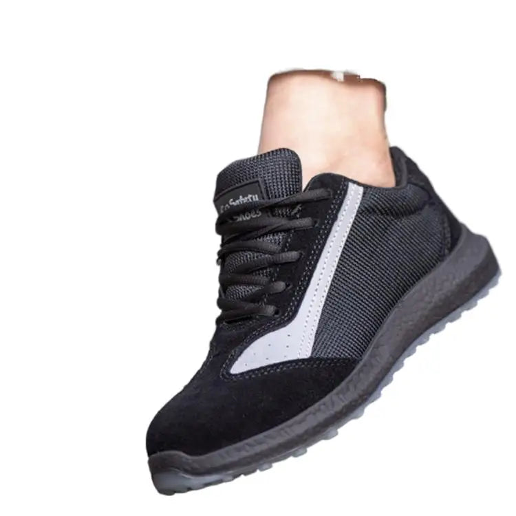 2022 New Men's Anti-Skid Sports Running Shoes Breathable Soft Sole Leisure Trend Safety for Autumn Summer Winter Steel Toe Cap