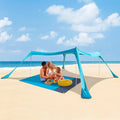 Wholesale UPF50+ Sun Shelter Tarp Tent Canopy Waterproof Aluminum Beach Tent with Sandbags Spandex for Summer Use
