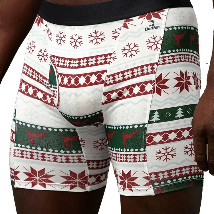 Custom Logo Jacquard Waistband Breathable Eco-Friendly Men's Boxer Briefs Polyester Spandex Digital Print Underwear Quick Dry