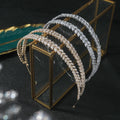 SLBRIDAL Luxury Sparkling Full Cubic Zircon Bridal Tiara Headband Wedding Crown Pageant CZ Hair Accessories Women HairJewelry