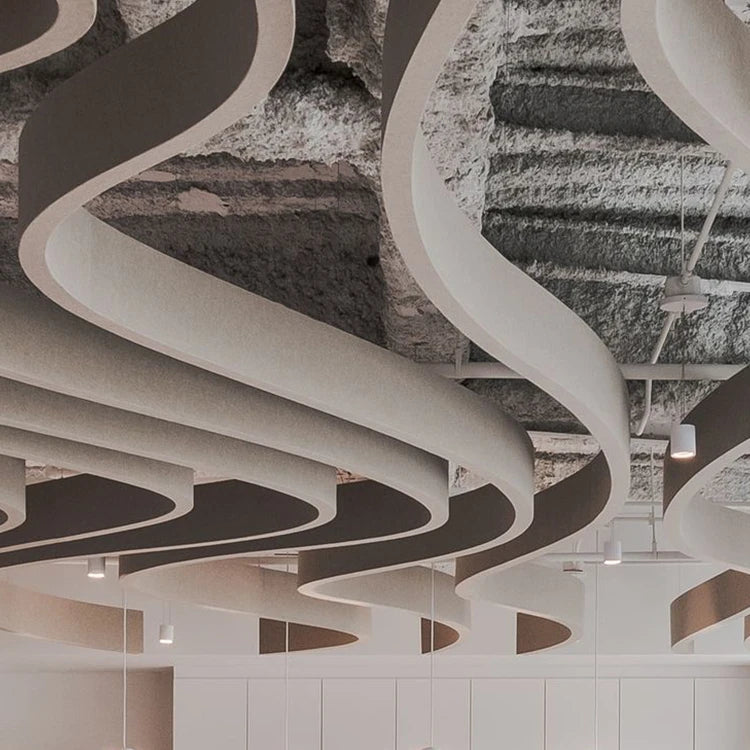 Wave Shaped Acoustic Sound Proof Wall Panels Ceiling Custom Sound Absorbing Reduce Noise Solutions for Commercial Buildings