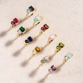 Titanium Steel Multi-color Zircon December Birthstone Ring Plain Ring December Birthstone Color Preservation