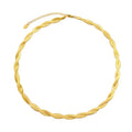 18K  Gold Double Chain Snake Chain Wrap Necklace Bracelet Set Blade Braided Chain Jewelry Set