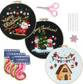 Festive Christmas Circle Embroidery Kit Create Holiday Magic