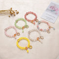 New Trendy Daisy Flower Bangles Preppy Bracelet Charm Jewelry Bulk Beads Bff Bracelets Beaded Bracelets for Girls Women