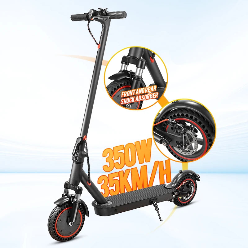 EU Warehouse Cheaper 350W Smart Electric Scooters 8.5in Rubber Tire App Function LED Display Speed Pro Kick Mobility Scooter