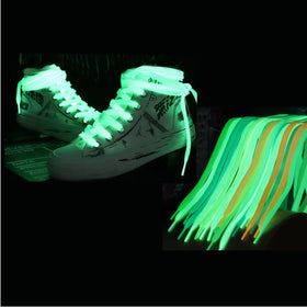 Colorful Cool Shoe Accessory High Light Glow in the Dark Luminous Fashion Fluorescent Round Shape Glittering Sneakers Shoelaces