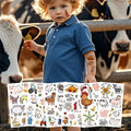 Waterproof Small Paper Tattoo Stickers New Farm Design for Temporary Body and Face Application-for Men Women Children's Party