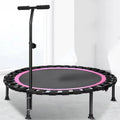 Folding Mini  Fitness Rebounder with Adjustable Foam Handlebar & Resistant Band for Exercise