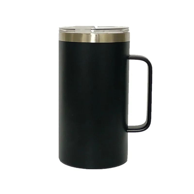 Double Wall 304 Stainless Steel Vacuum Coffee Cup Mug With Handle