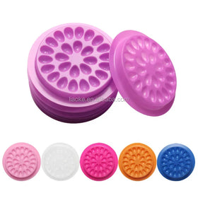 Disposable 4.7 CM Plastic Glue Pallet No Bottom Pad for Eyelash Extensions Flower Shaped Lashes Gasket Adhesive Holder
