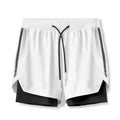 Custom logo Double-layer Breathable Sweat Shorts Men Gym Wear Dry-quickly Plus Size Men's Shorts