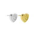 Wuqie Minimalist 925 Silver 18K Gold Plated Romantic Heart Stud Earings for Girls